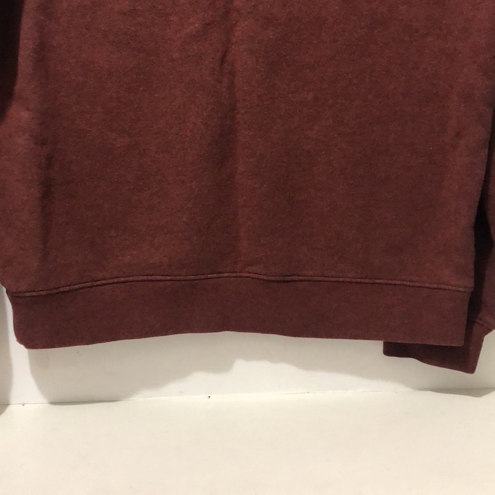 Levi’s Shawl Collar Sweatshirt Men XL Brick Red Blend Cuffed Pullover Casual - Picture 4 of 8